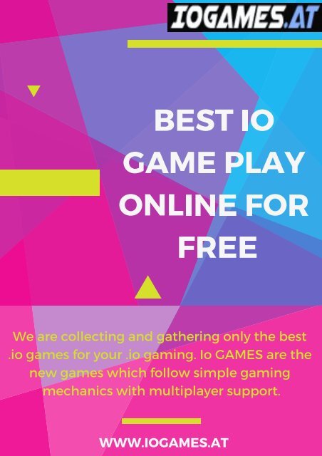 The Best io Game Play Online for Free - Iogames.at